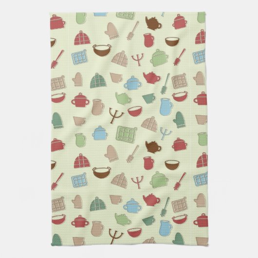 台所模様 キッチンタオル (縦)