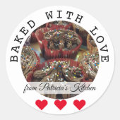 台所焼いたから愛のカップケーキを持って ラウンドシール (正面)