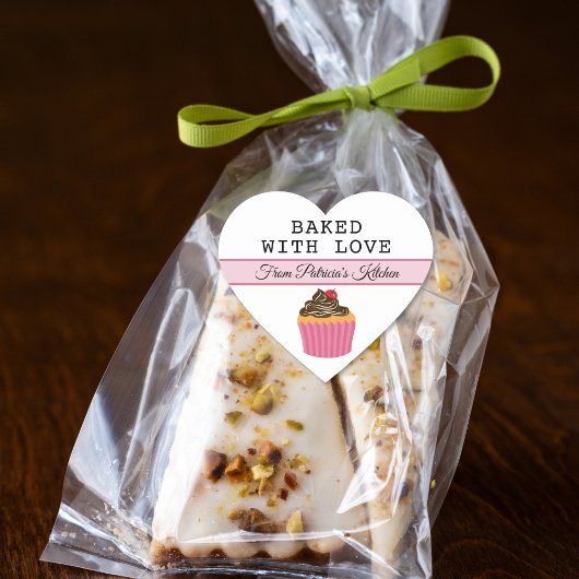 台所焼いたから愛を込めてパーソナライズされた ハートシール