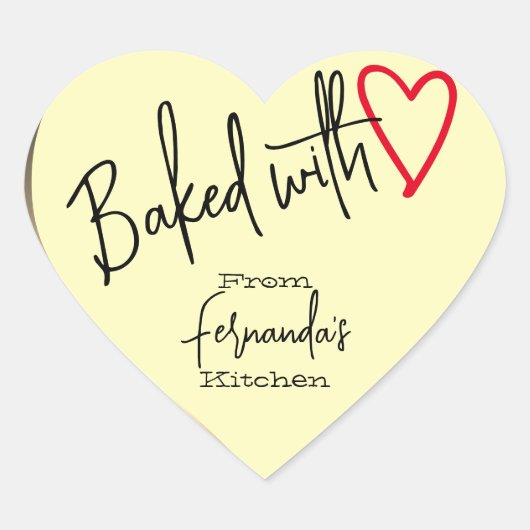 台所焼いたから愛ベーキングのクリーム ハートシール (正面)