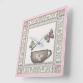 台所用のタイル。 スクエア壁時計 (傾斜)