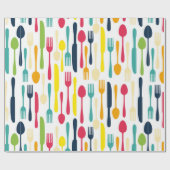 台所用カラフル具包装紙 ラッピングペーパー (フラット)