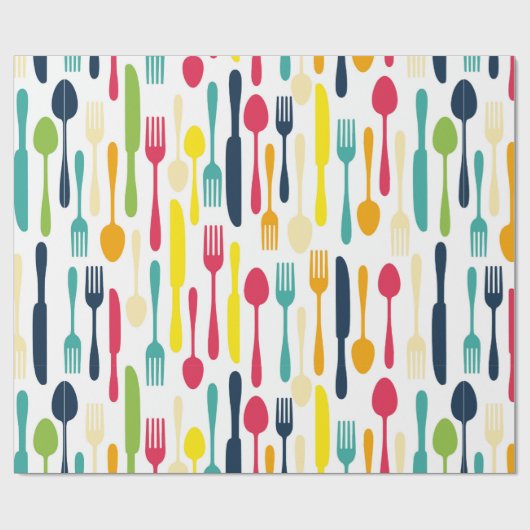 台所用カラフル具包装紙 ラッピングペーパー (フラット)