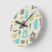 台所用具のパターン ラウンド壁時計 (傾斜)