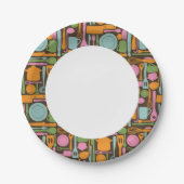 台所用具の模様3 ペーパープレート (正面)