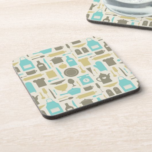 台所用具の模様 コースター (左側)