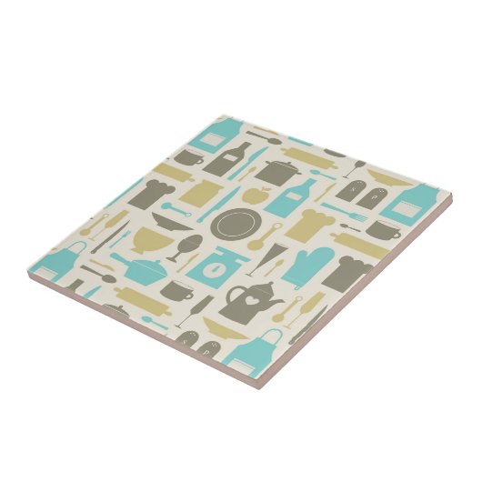 台所用具の模様 タイル (側面)