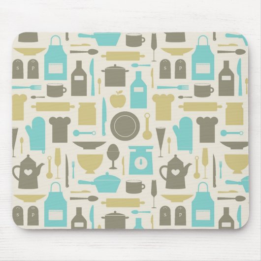 台所用具の模様 マウスパッド (正面)