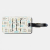 台所用具の模様 ラゲッジタグ (裏面横)