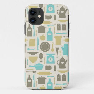 台所用具の模様 iPhone 11 ケース