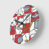 台所用具の点検 ラウンド壁時計 (傾斜)