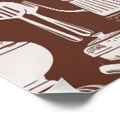 台所用具テーマ包装紙 ポスター (コーナー)