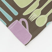 台所用具パターン2 フリースブランケット (角)