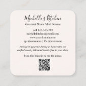 台所用具水彩家庭用食事サービス スクエア名刺 (裏面)