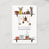 台所用具食事シェフケータリング食品サービス 名刺 (正面)