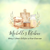 台所用具食品水彩引用文 ウィンドウサイン (シート3)