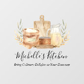 台所用具食品水彩引用文 ウィンドウサイン (シート)