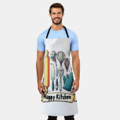 台所用品のコレクシユニセックスョン エプロン (着用した状態)
