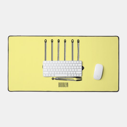 台所用品の漫画イラストレーション デスクマット (キーボード&マウス)