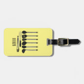 台所用品の漫画イラストレーション ラゲッジタグ (正面横)