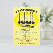 台所用品の漫画イラストレーション 招待状 (スタンド正面)