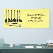 台所用品の漫画イラストレーション 横断幕 (トレードショー)