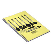 台所用品の漫画イラスト ノートブック (右側)