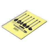 台所用品の漫画イラスト ノートブック (左側)