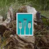 台所用品の鳥キッチンのテーマのポスター ポスター