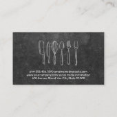 台所用品イラストレーション |石板背景 名刺 (裏面)