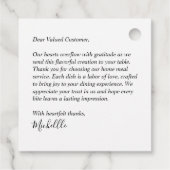 台所用品ウォーターカラーホームケータリング製品 フェイバータグ (裏面)