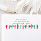 台所用品スプーンフォークのナイフ住所 シール (インサイチュ)