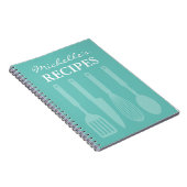 台所用品パーソナライズされたレシピ帳 ノートブック (右側)