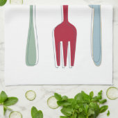 台所用品ファンキーミッドセンチュリーレトロ キッチンタオル (折り畳み)