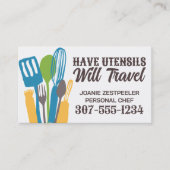 台所用品料理級シェフケータリング 名刺 (正面)