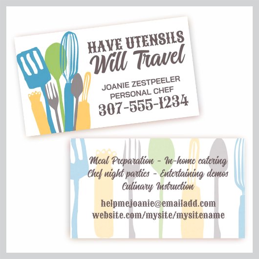 台所用品料理級シェフケータリング 名刺