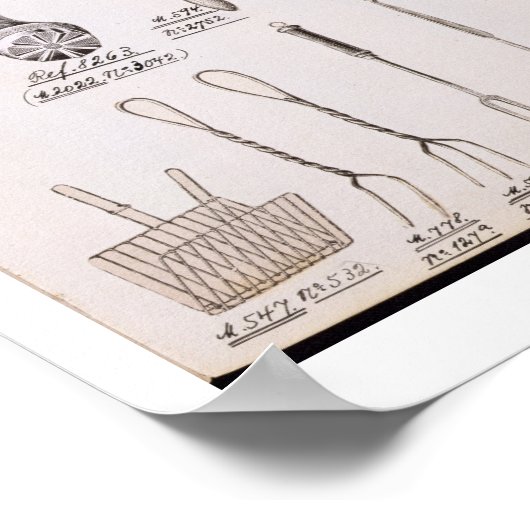 台所用品、ホストの貿易カタログから ポスター (角)