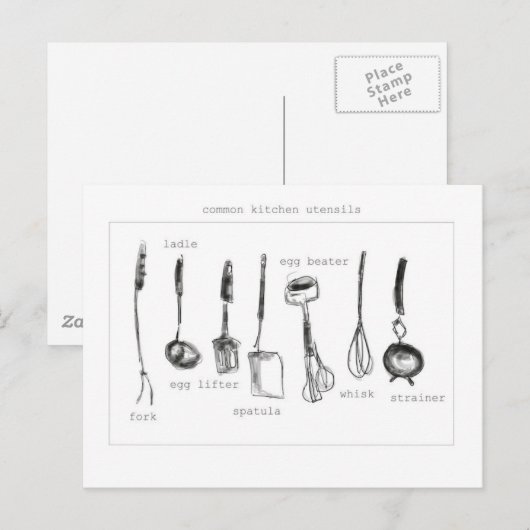 台所用品 ポストカード (正面/裏面)