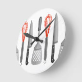 台所用品 ラウンド壁時計 (傾斜)