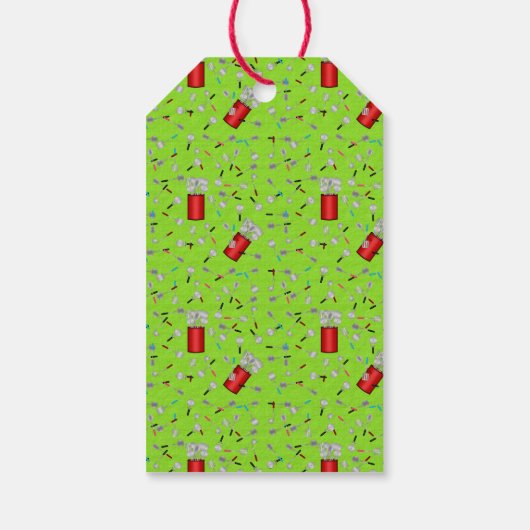 台所用品、緑つるラベル/ギフトラベルテンプレート ギフトタグ (裏面)