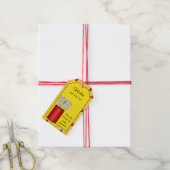 台所用品、黄色つるラベル/ギフトラベルテンプレート ギフトタグ (より糸付き)