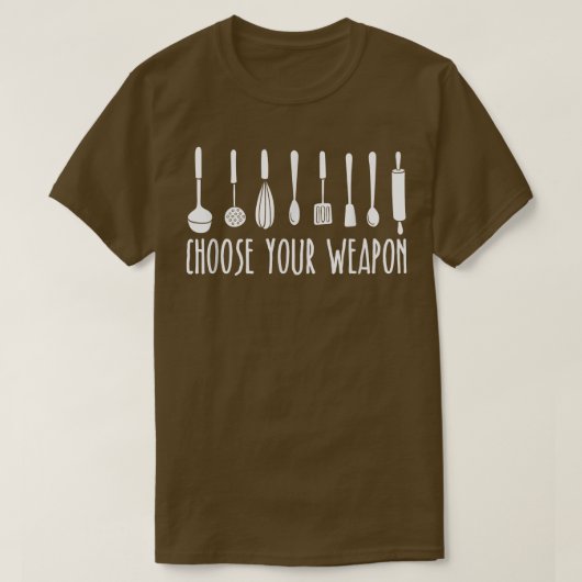 台所用料理具付きシェフ Tシャツ (デザイン正面)