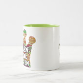 台所秋のストライプなマグの女王 ツートーンマグカップ (中央)