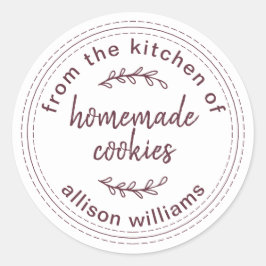 台所素朴から自家製クッキー ラウンドシール