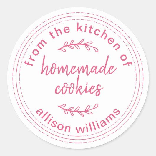 台所素朴から自家製クッキー ラウンドシール (正面)