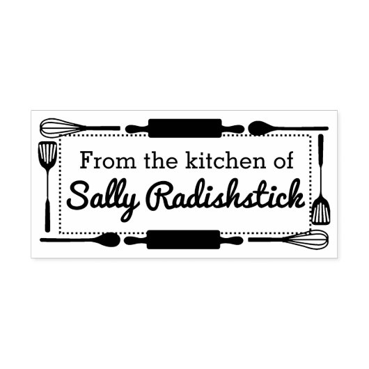 台所縁どの調理器具 セルフインキングスタンプ (デザイン)