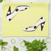 台所花型女性歌手は靴のために働きます キッチンタオル (折り畳み)