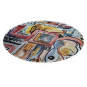 台所芸術で歌絵を描うこモダンと カッティングボード (角)