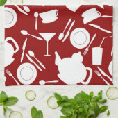 台所要素パターン キッチンタオル (折り畳み)