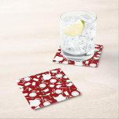 台所要素パターン スクエアペーパーコースター (インサイチュ)